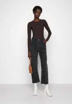 MM6 Maison Margiela T-Shirt À Manches Longues - Chocolate -Épure Mode Promos Boutique 0b4fd789b2264846a5610ab607e06c8a