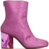 Femme Maison Margiela Crushed Heel Glitter Ankle Boots