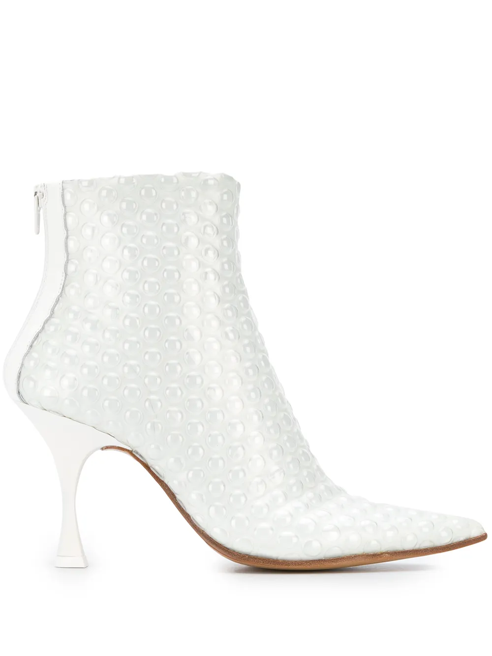 Femme MM6 Maison Margiela Bottines Texturées à Talon Contrastant 1 Femme MM6 Maison Margiela Bottines Texturées à Talon Contrastant