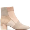 Femme MM6 Maison Margiela Bottines à Empiècements Contrastants