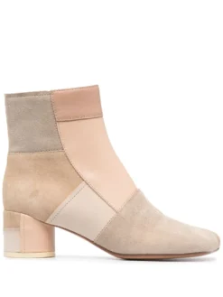 Femme MM6 Maison Margiela Bottines à Empiècements Contrastants