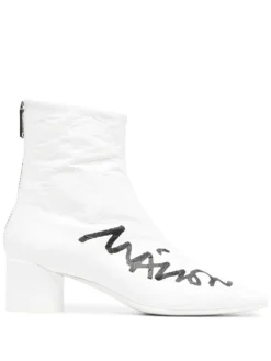 Femme MM6 Maison Margiela Bottines à Logo Imprimé
