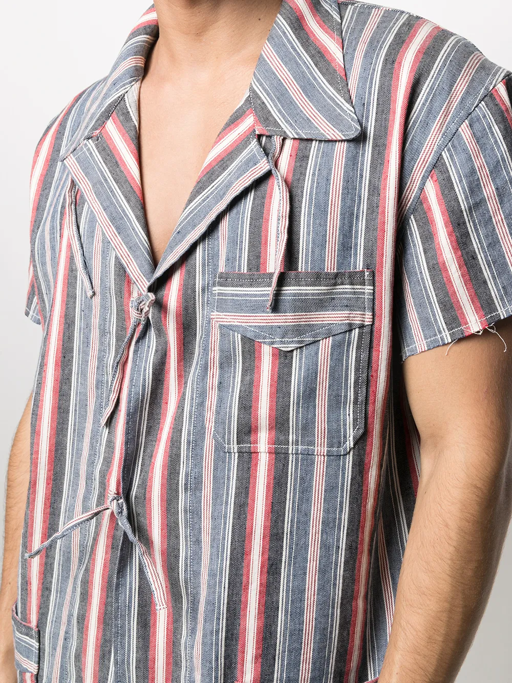 Homme Maison Margiela Chemise Rayée à Fermetures à Nouer 5 Homme Maison Margiela Chemise Rayée à Fermetures à Nouer – Image 5