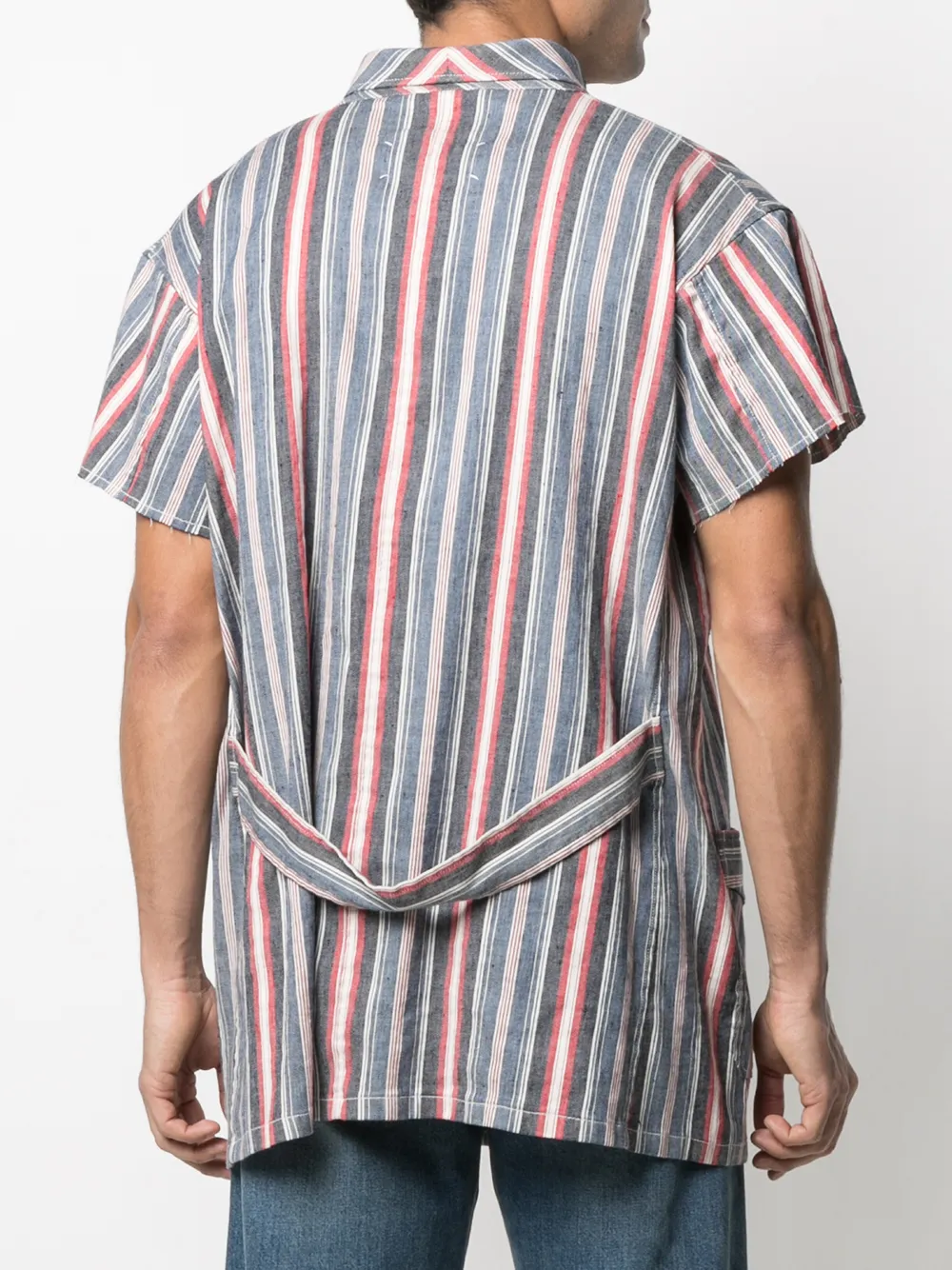 Homme Maison Margiela Chemise Rayée à Fermetures à Nouer 4 Homme Maison Margiela Chemise Rayée à Fermetures à Nouer – Image 4