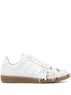 Femme Maison Margiela Baskets à Effet Tâches De Peinture