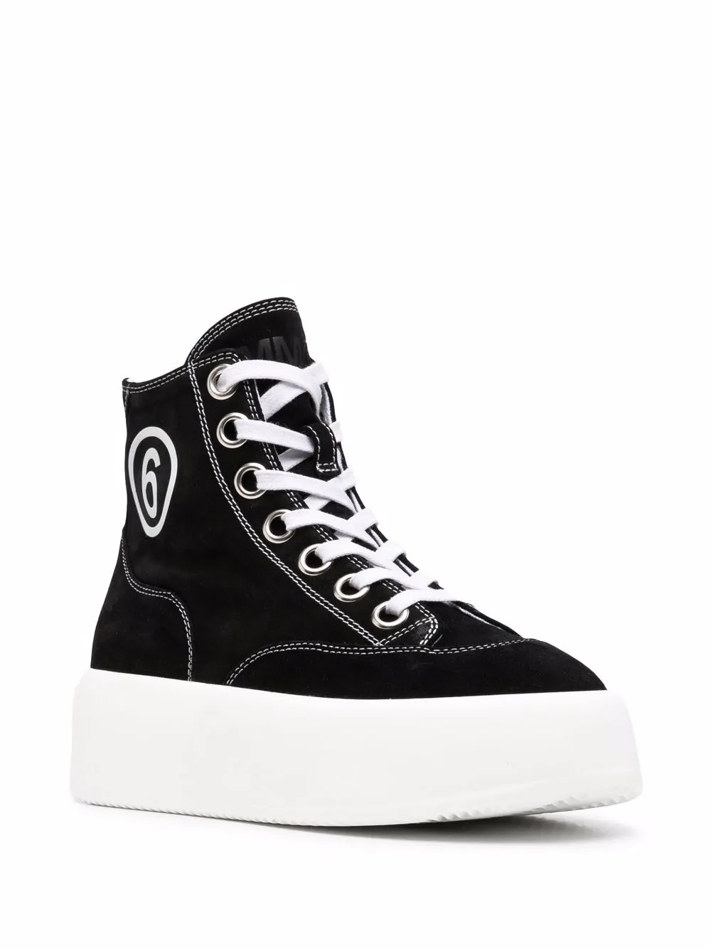 Femme MM6 Maison Margiela Baskets à Imprimé Graphique 2 Femme MM6 Maison Margiela Baskets à Imprimé Graphique – Image 2