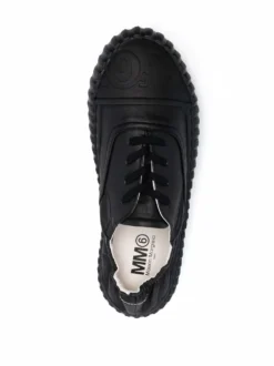 Femme MM6 Maison Margiela Baskets En Cuir à Logo Embossé 7 Femme MM6 Maison Margiela Baskets En Cuir à Logo Embossé -Épure Mode Promos Boutique 17119621 34561627 1000