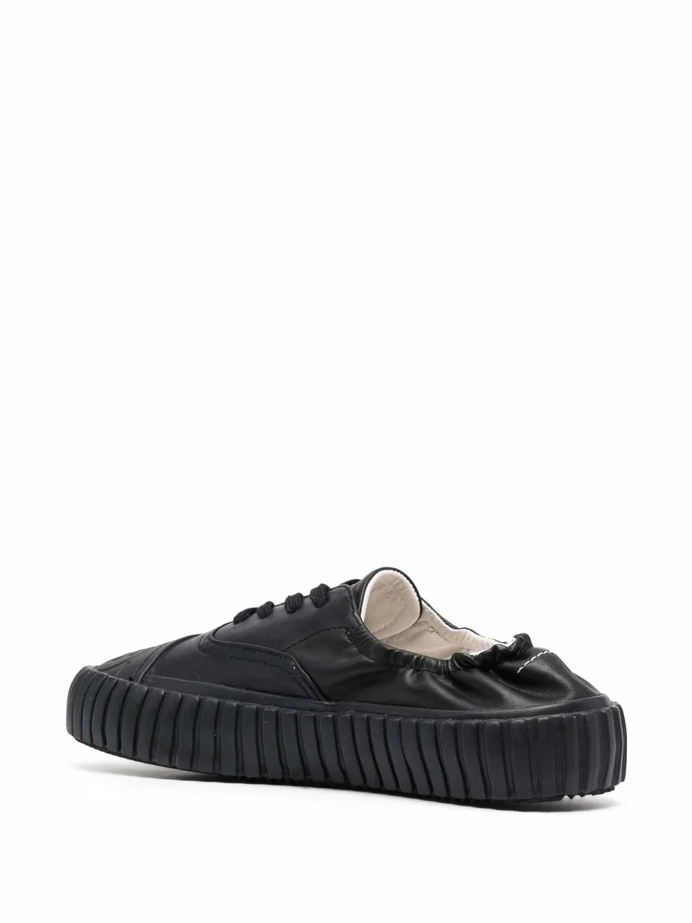 Femme MM6 Maison Margiela Baskets En Cuir à Logo Embossé 3 Femme MM6 Maison Margiela Baskets En Cuir à Logo Embossé – Image 3