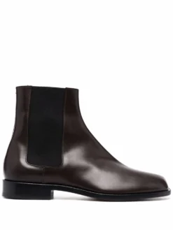 Homme Maison Margiela Bottines Chelsea En Cuir à Bout Tabi