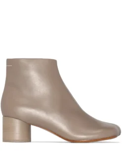 Femme MM6 Maison Margiela Bottines Anatomical 45 Mm à Bout Carré