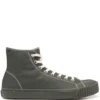 Homme Maison Margiela Baskets Montantes à Coutures Contrastantes
