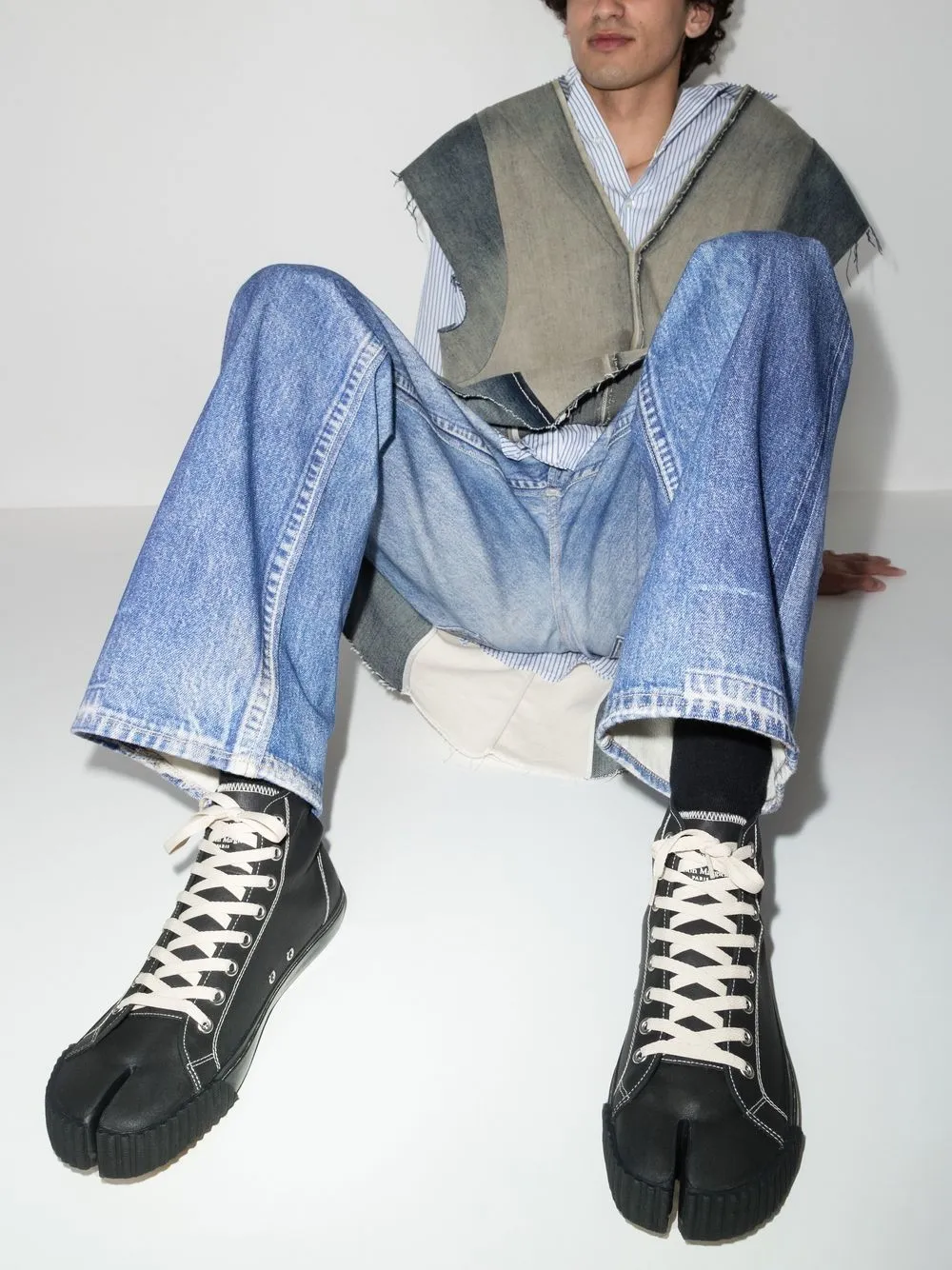 Homme Maison Margiela Baskets Montantes à Bout Tabi 3 Homme Maison Margiela Baskets Montantes à Bout Tabi – Image 3