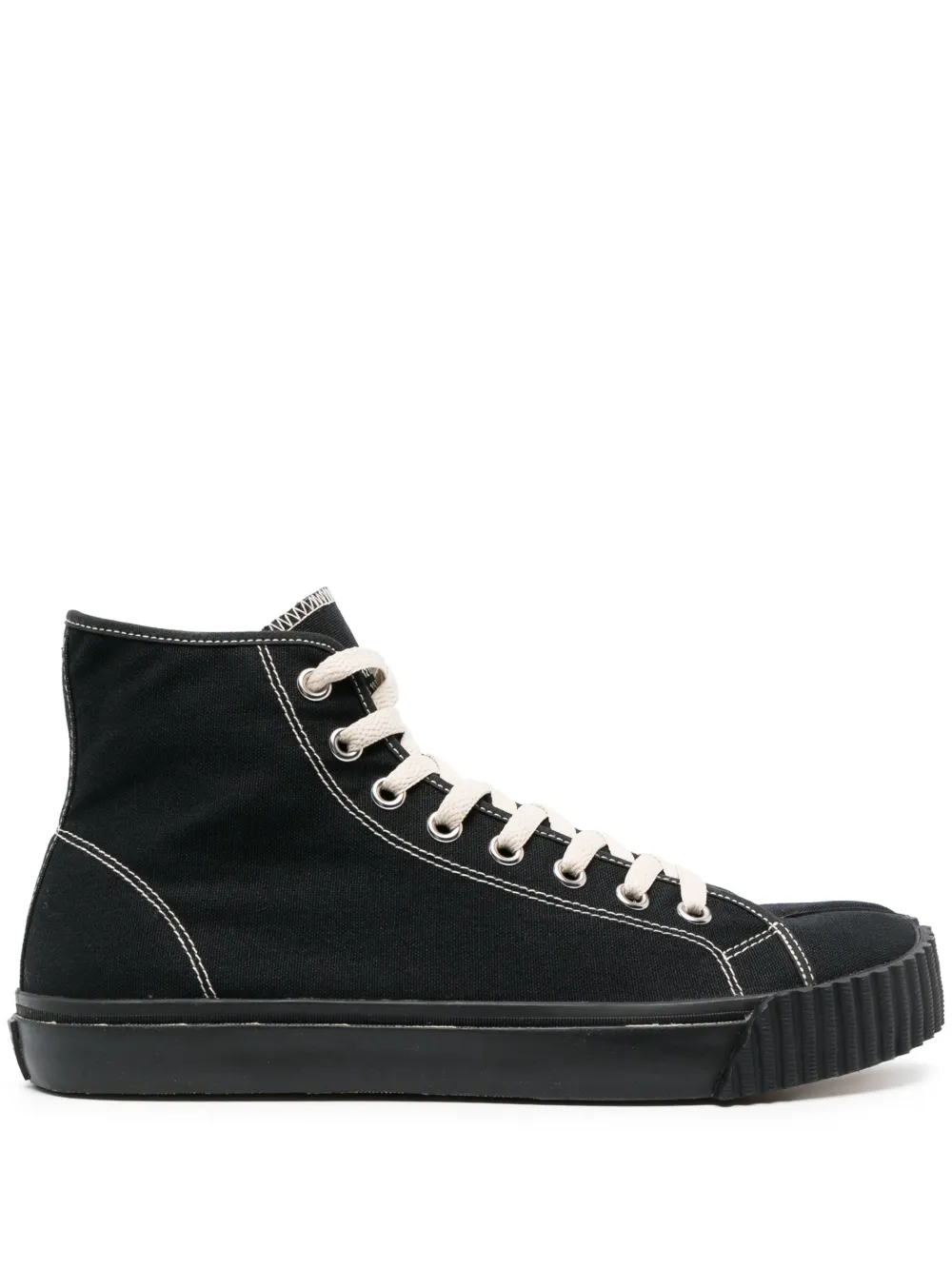 Homme Maison Margiela Baskets Montantes Tabi En Toile 1 Homme Maison Margiela Baskets Montantes Tabi En Toile
