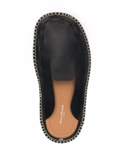 Femme Maison Margiela Claquettes En Cuir à Bout Rond -Épure Mode Promos Boutique 18184273 38814738 1000