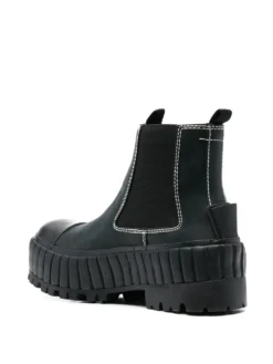 Femme MM6 Maison Margiela Bottines à Coutures Contrastantes 6 Femme MM6 Maison Margiela Bottines à Coutures Contrastantes -Épure Mode Promos Boutique 18379469 40636589 1000