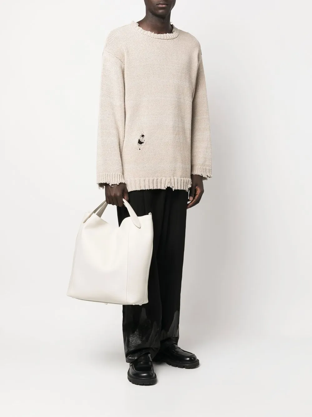 Homme Maison Margiela Sac Cabas à Coutures Contrastantes 2 Homme Maison Margiela Sac Cabas à Coutures Contrastantes – Image 2