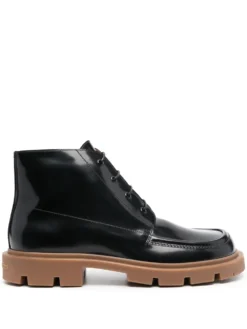 Homme Maison Margiela Bottines En Cuir Verni à Logo En Relief