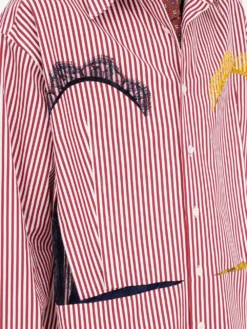 Homme Maison Margiela Chemise Rayée à Détails En Dentelle -Épure Mode Promos Boutique 18582386 44944209 1000