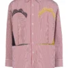 Homme Maison Margiela Chemise Rayée à Détails En Dentelle