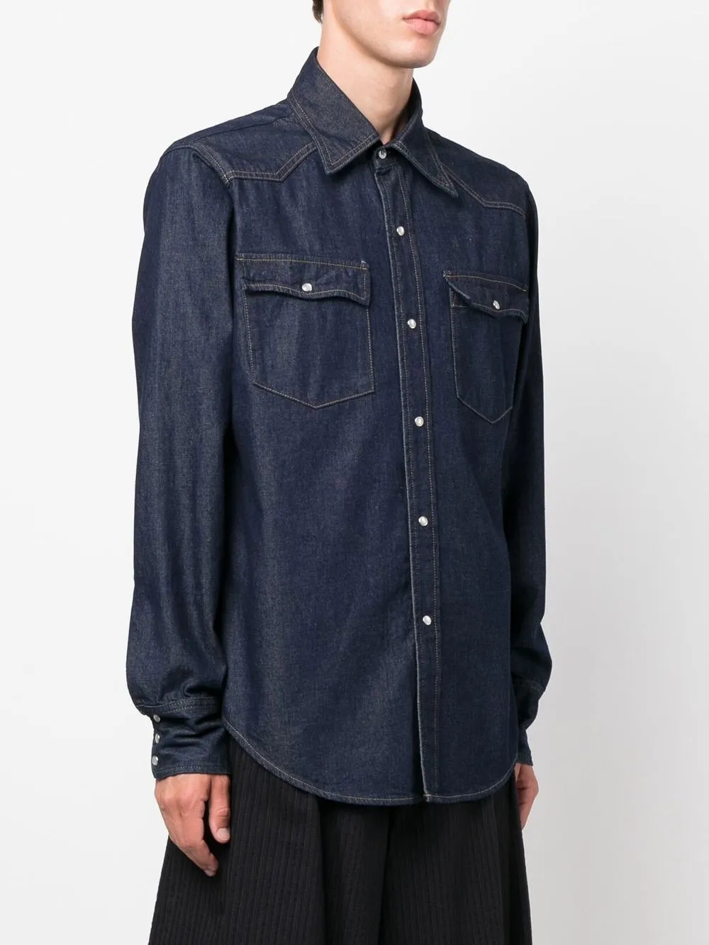 Homme Maison Margiela Chemise En Jean à Poche Poitrine 4 Homme Maison Margiela Chemise En Jean à Poche Poitrine – Image 4