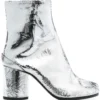 Femme Maison Margiela Bottines En Cuir Métallisé à Bout Tabi