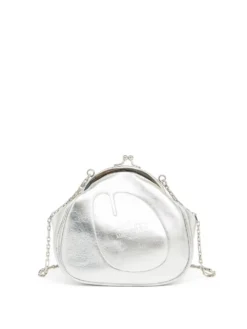 Homme Maison Margiela Sac Cabas En Cuir Métallisé à Logo