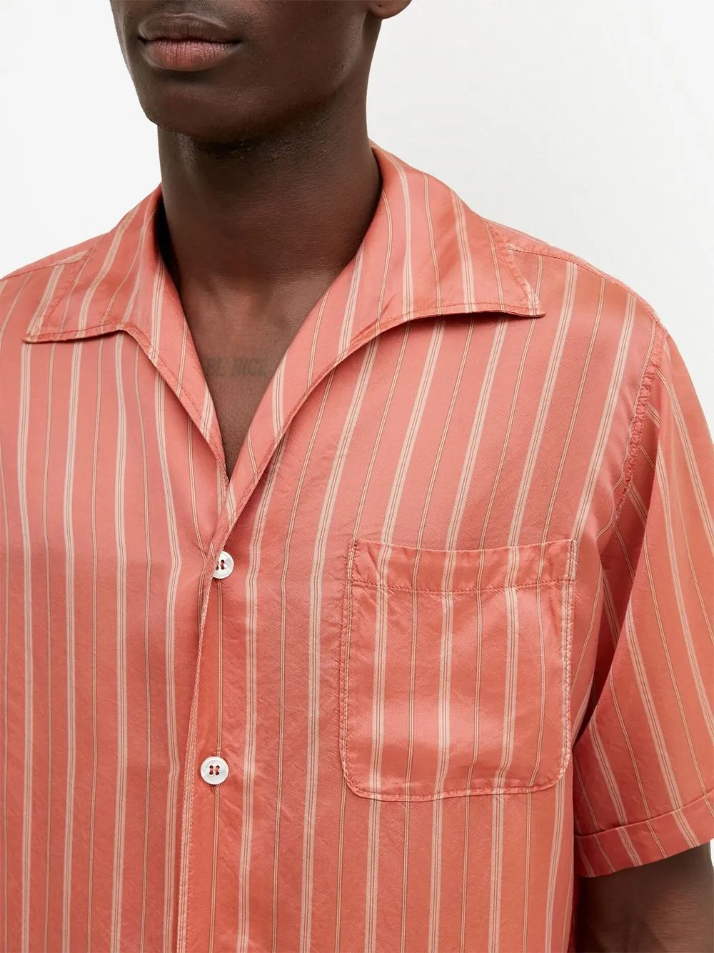 Homme Maison Margiela Chemise Rayée à Manches Courtes 5 Homme Maison Margiela Chemise Rayée à Manches Courtes – Image 5