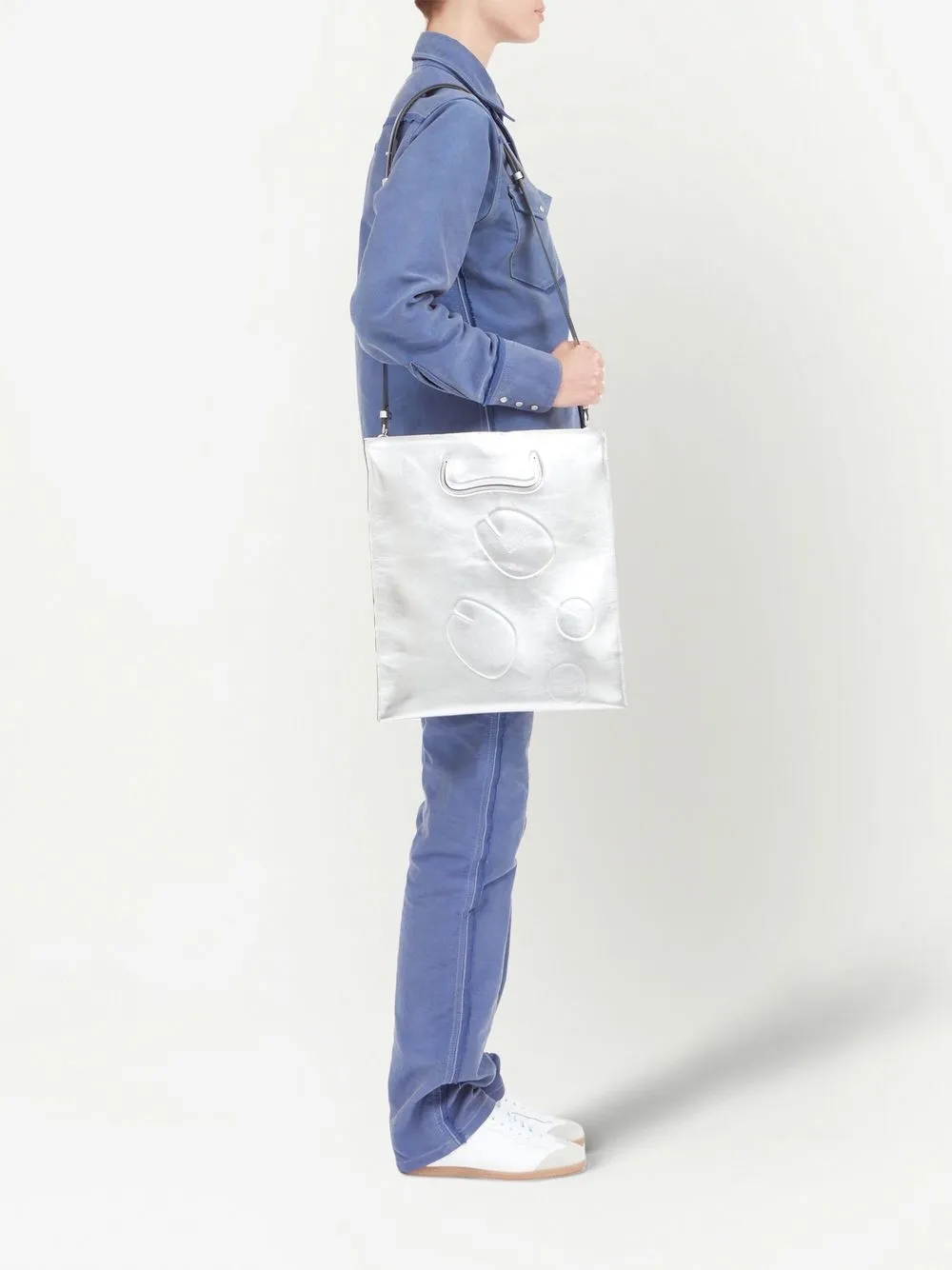 Homme Maison Margiela Sac Cabas En Cuir Métallisé 2 Homme Maison Margiela Sac Cabas En Cuir Métallisé – Image 2