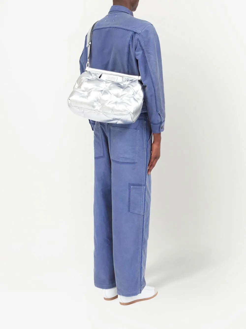 Homme Maison Margiela Sac Porté épaule Matelassé En Cuir Métallisé 2 Homme Maison Margiela Sac Porté épaule Matelassé En Cuir Métallisé – Image 2