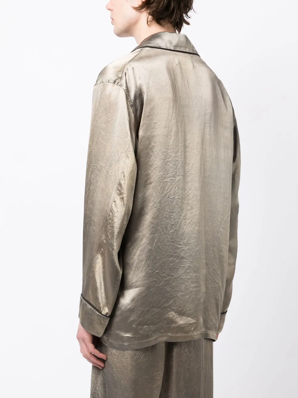 Homme Maison Margiela Chemise En Satin à Manches Longues 5 Homme Maison Margiela Chemise En Satin à Manches Longues – Image 5