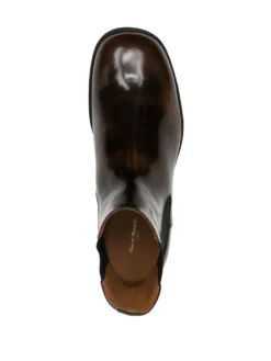 Homme Maison Margiela Bottines En Cuir à Bout Carré -Épure Mode Promos Boutique 18900105 44620359 1000