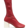 Femme MM6 Maison Margiela Bottes En Cuir De Veau 65 Mm