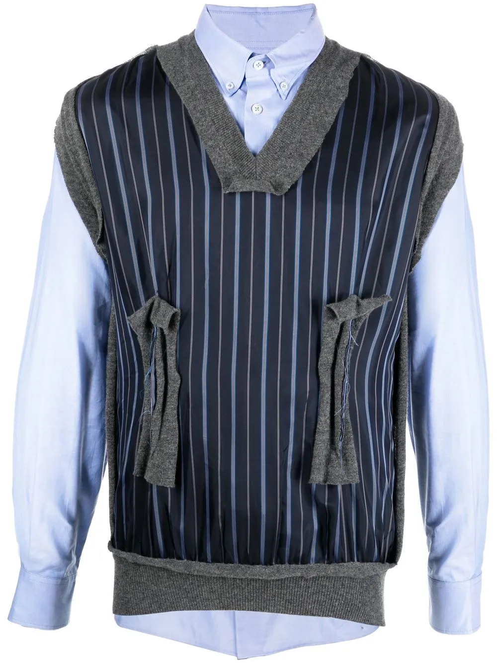 Homme Maison Margiela Chemise Rayée à Manches Longues 1 Homme Maison Margiela Chemise Rayée à Manches Longues