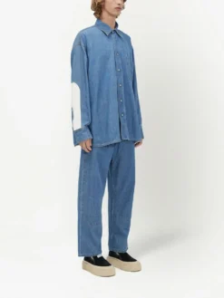 Homme MM6 Maison Margiela Chemise Boutonnée En Jean à Empiècements 7 Homme MM6 Maison Margiela Chemise Boutonnée En Jean à Empiècements -Épure Mode Promos Boutique 18923804 43521942 1000