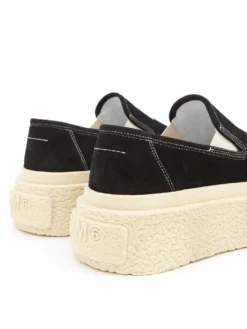 Homme MM6 Maison Margiela Mocassins Plateforme à Patch Logo -Épure Mode Promos Boutique 18923871 42541250 1000