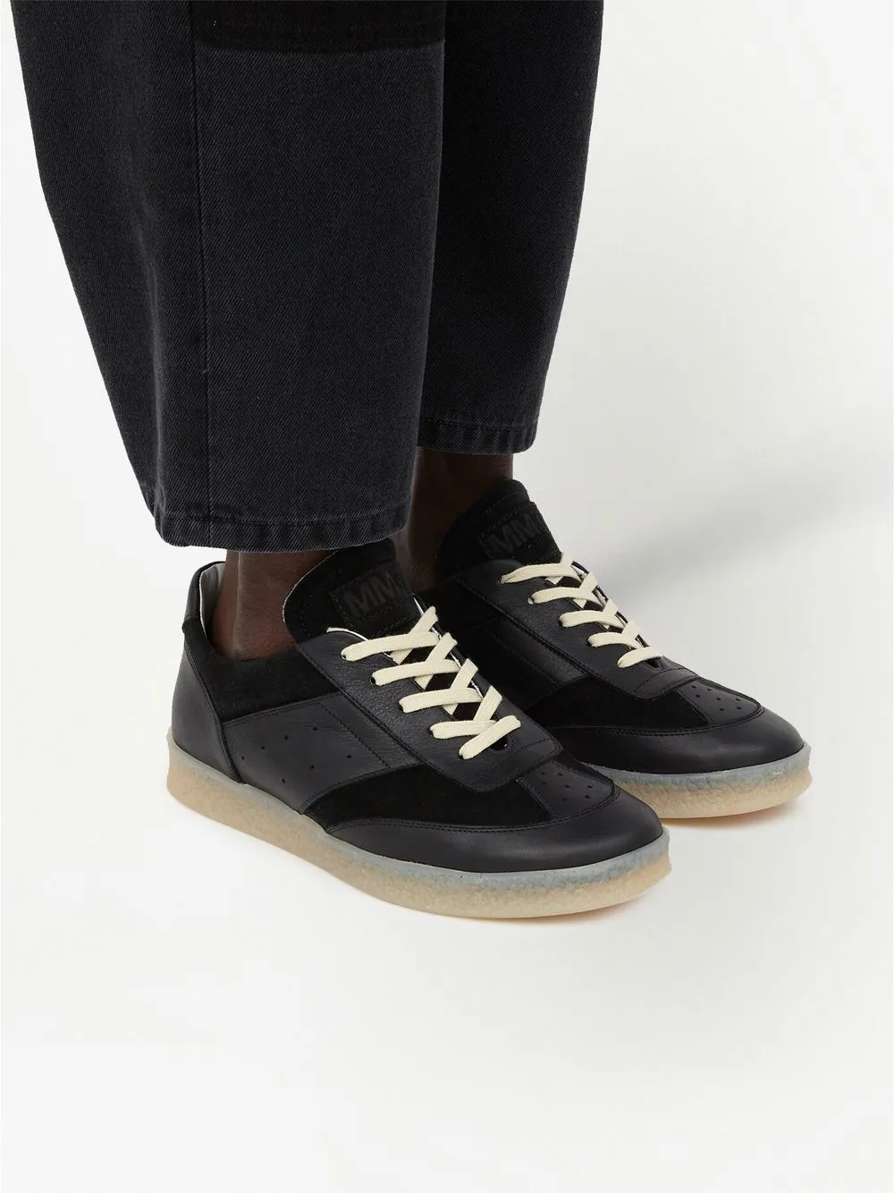 Femme MM6 Maison Margiela Baskets Lacées à Empiècements 6 Femme MM6 Maison Margiela Baskets Lacées à Empiècements – Image 6