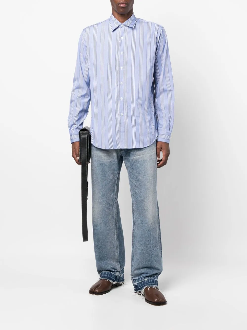 Homme Maison Margiela Chemise Rayé à Manches Longues 2 Homme Maison Margiela Chemise Rayé à Manches Longues – Image 2