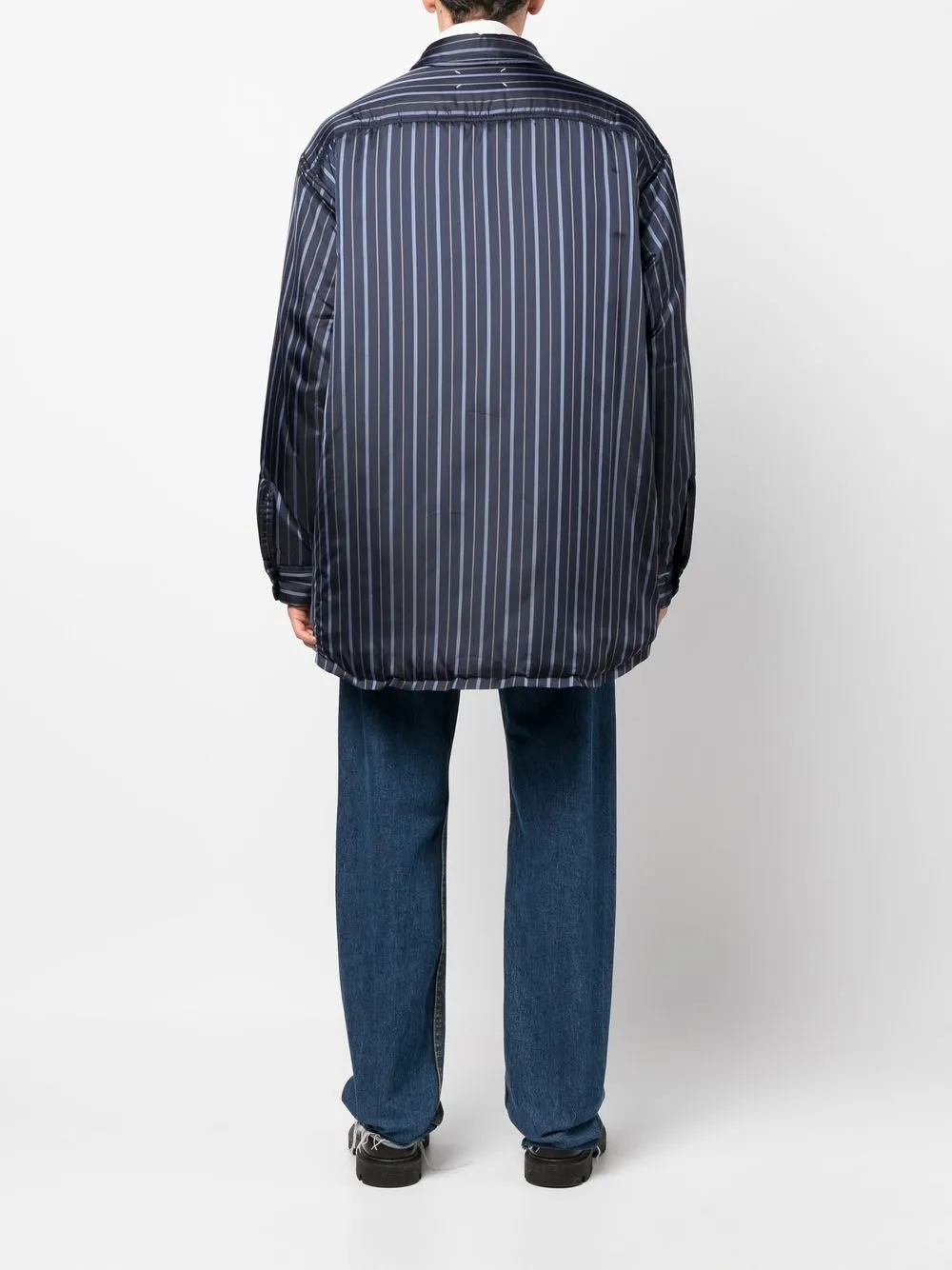 Homme Maison Margiela Manteau Matelassé à Rayures 5 Homme Maison Margiela Manteau Matelassé à Rayures – Image 5