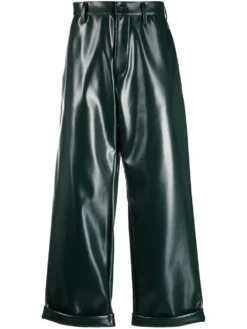 Homme MM6 Maison Margiela Pantalon En Cuir Artificiel à Coupe Ample