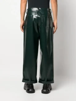 Homme MM6 Maison Margiela Pantalon En Cuir Artificiel à Coupe Ample -Épure Mode Promos Boutique 19133261 41986798 1000