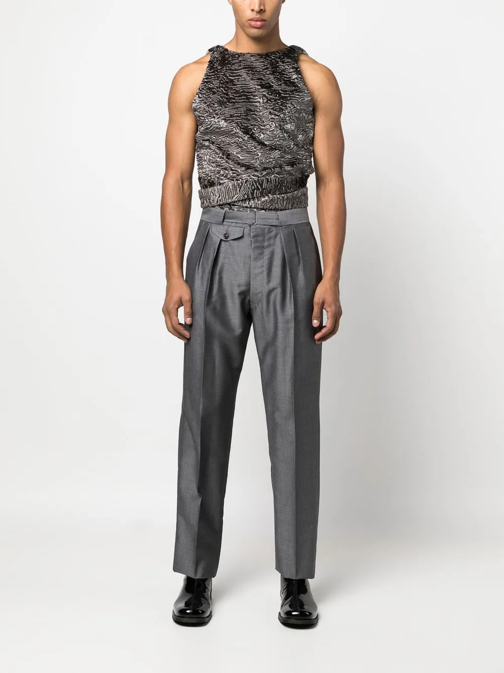 Homme Maison Margiela Pantalon Fuselé à Taille Ceinturée 2 Homme Maison Margiela Pantalon Fuselé à Taille Ceinturée – Image 2