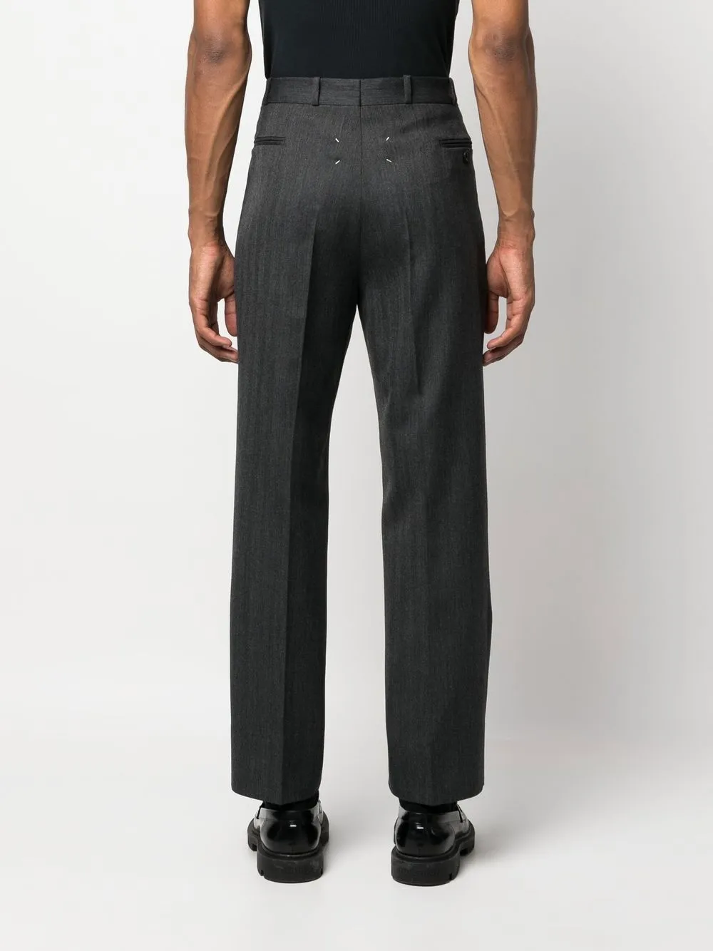 Homme Maison Margiela Pantalon En Laine à Coupe Fuselée 4 Homme Maison Margiela Pantalon En Laine à Coupe Fuselée – Image 4