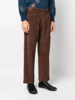 Homme Maison Margiela Pantalon Droit En Velours Côtelé -Épure Mode Promos Boutique 19370415 42548924 1000