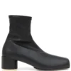 Femme MM6 Maison Margiela Bottines En Cuir à Bout Carré