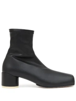 Femme MM6 Maison Margiela Bottines En Cuir à Bout Carré