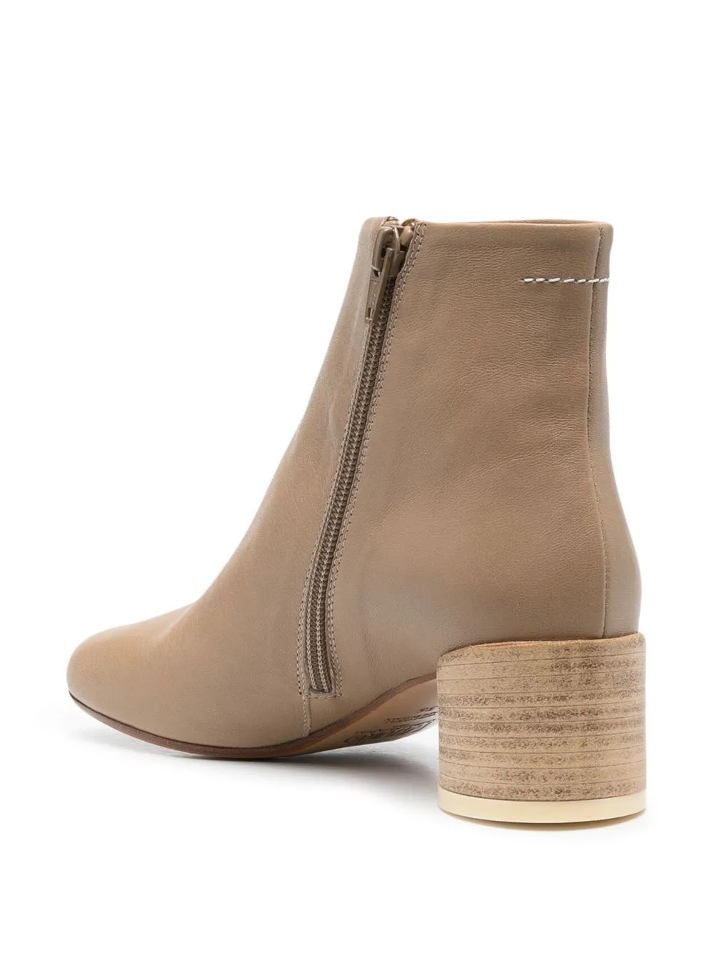 Femme MM6 Maison Margiela Bottines En Cuir 3 Femme MM6 Maison Margiela Bottines En Cuir – Image 3