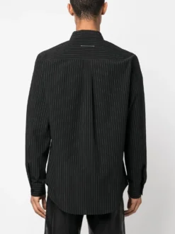 Homme MM6 Maison Margiela Chemise En Soie à Rayures -Épure Mode Promos Boutique 19460348 43448909 1000