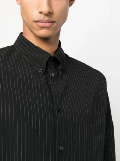 Homme MM6 Maison Margiela Chemise En Soie à Rayures -Épure Mode Promos Boutique 19460348 43449578 1000