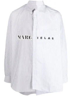 Homme MM6 Maison Margiela Chemise Boutonnée à Logo Imprimé