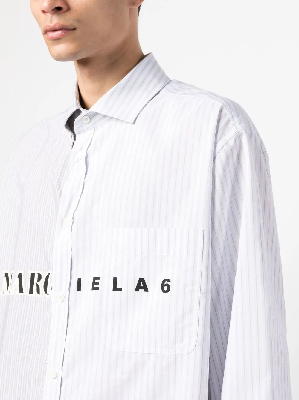 Homme MM6 Maison Margiela Chemise Boutonnée à Logo Imprimé 5 Homme MM6 Maison Margiela Chemise Boutonnée à Logo Imprimé – Image 5